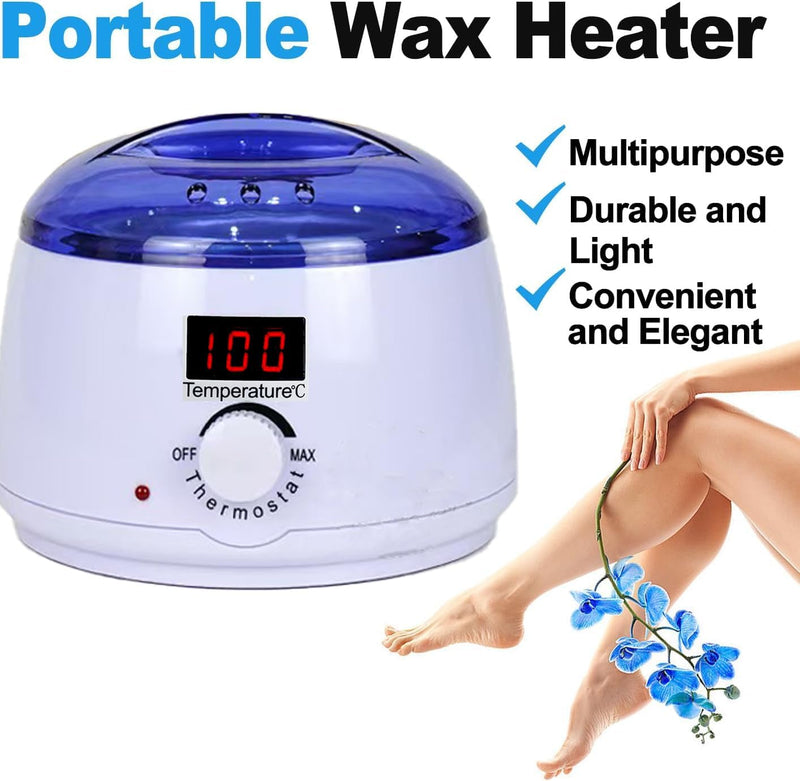 [Australia] - Waxing set wax professional, wax machine with 400g wax beads, 1 silicone bowl, 2 bottles of treatment oil for relaxed skin and effective hair removal through waxing wax warmer 1.35 kg (pack of 1) 