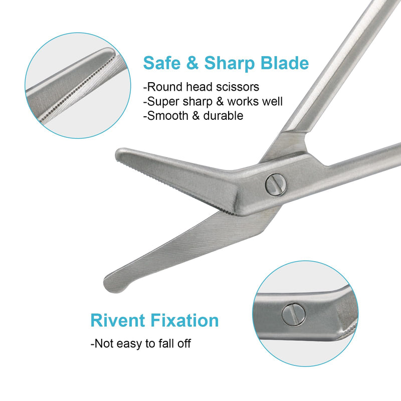 [Australia] - Ostomy Scissors Curved Blunt Tips, Small Scissors for Colostomy Bag and Wafer-2 Pack 2 Pack 
