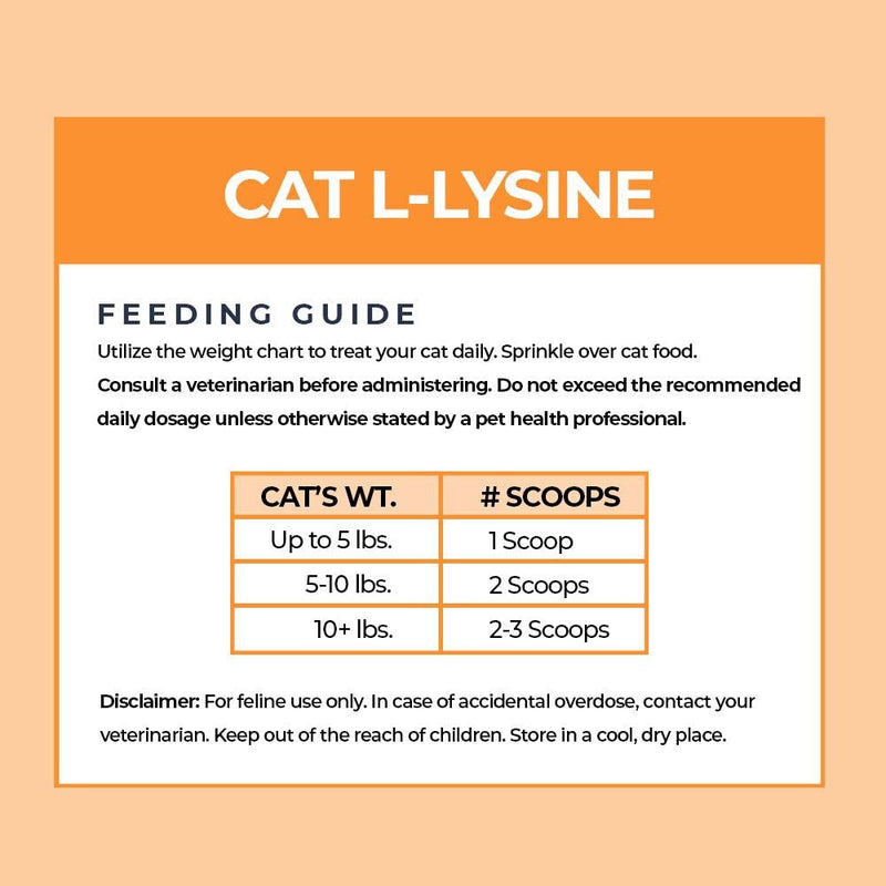 [Australia] - Alpha Paw - Human Grade for Pets - Cat Lysine Supplement - Extra Servings 5-10 Month Supply - Natural Lysine (8 Ounces/225 Grams) 8 Ounce (Pack of 1) 