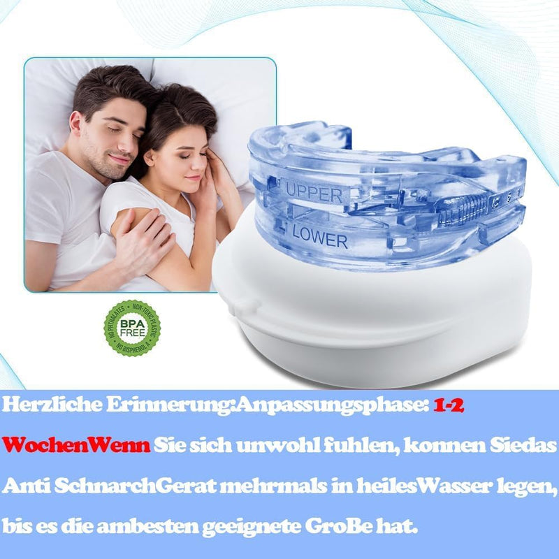 [Australia] - Snoring splint, anti-snoring splint, snoring stopper, snoring-free pro, snoring splint for men and women, anti-snoring mouthpiece (blue, 1 generation) blue 