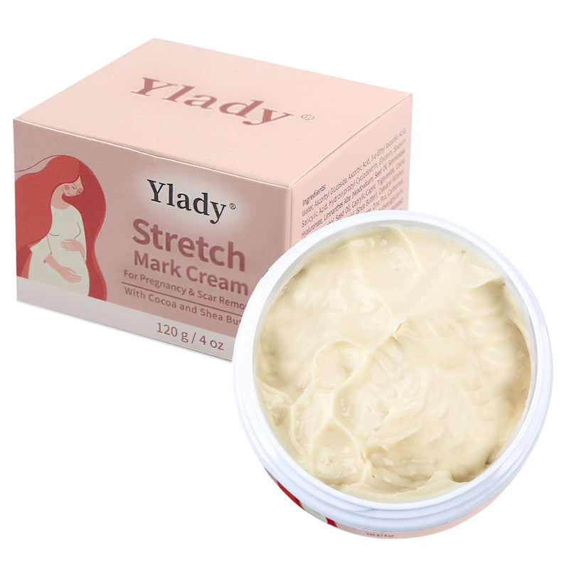 [Australia] - Stretch Mark Remover Cream, 120g/4oz Pregnancy Scar Cream Stretch Mark Removal Cream, Reduction & Prevention of Stretch Marks Mommy Belly Massage Body Butter Skin Care 