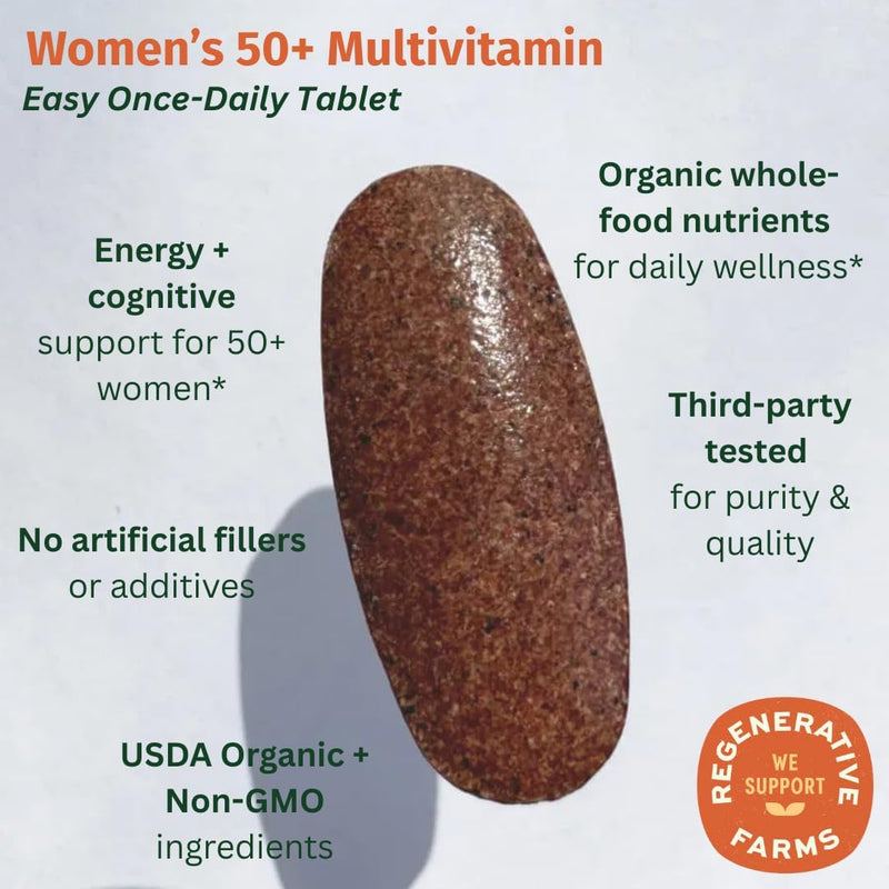 Womens Multivitamin 50+ and Iron from Wholefoods 60ct