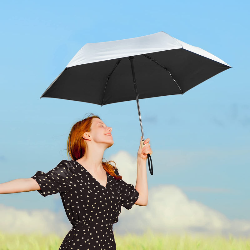 G4Free 2 Pack UPF 50+ UV Protection Umbrella, 46 Inch & 42 Inch (Black)