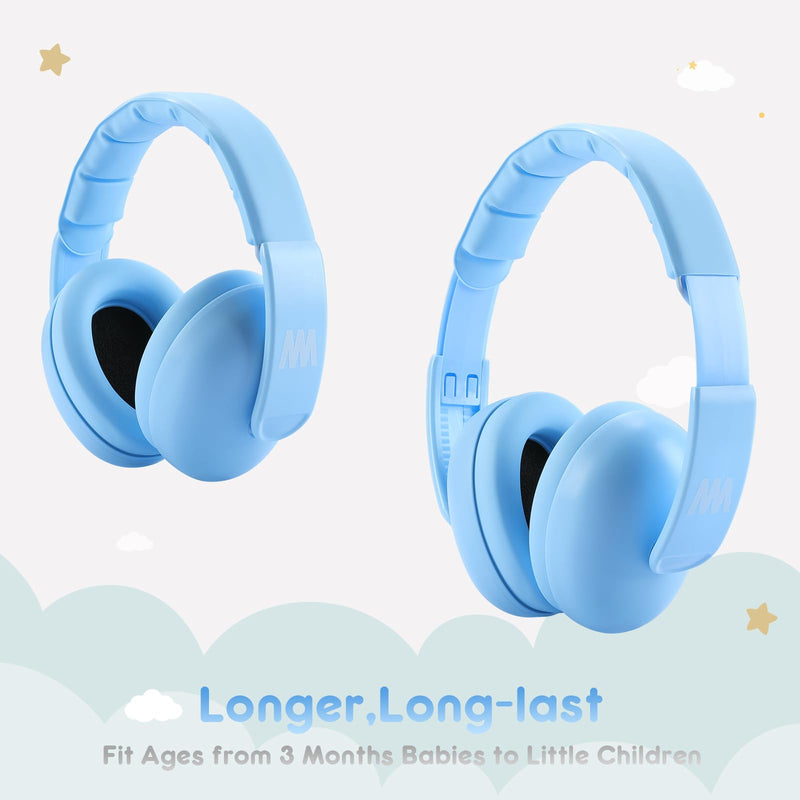 [Australia] - Mumba Noise Reduction Safety Ear Muffs, Baby Toddler Kid Sensory Ear Hearing Protection Earmuff, NRR 25dB Noise Cancelling Sound Proof Headphones for Flying Travel, Concerts, Fireworks, Shooting, Blue 