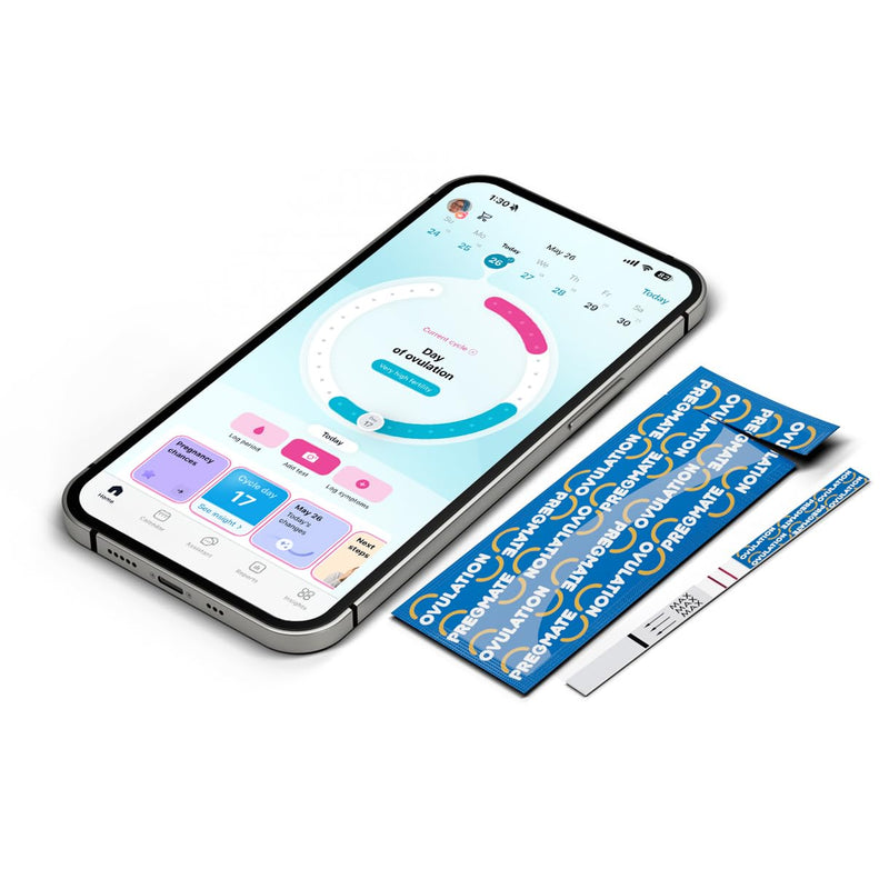 Pregmate 100 Ovulation Test Strips with Numerical LH Result Quantitative Predictor Kit (100 Count)
