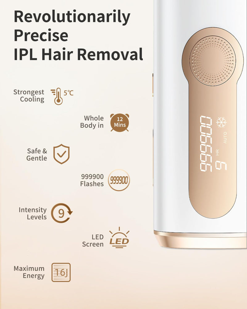 [Australia] - IPL Laser Hair Removal for Women and Men, Ice-Cooling Laser Hair Removal Device Safe at-Home Epilators for Face Armpits Arms Bikini Line Legs Whole Body KA10 