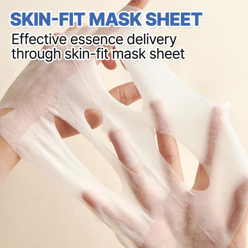 EUNYUL One Shot Ampoule Sheet Mask (10-Pack, 5 Types × 2 Sheets) | Hydrating & Soothing Facial Masks with Vitamin, Collagen, Cica, Aloe & Hyaluronic Acid