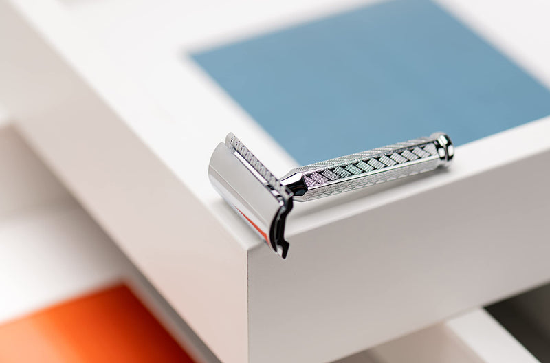 Merkur 3-Piece Double Edge Safety Razor, Chrome-Plated 42001, 1 Count (Pack of 1)