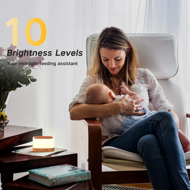 [Australia] - Sound Machine White Noise Machine with 25 Soothing Sounds 12 Colors Light with 10 Adjustable Levels 32 Adjustable Volumes 5 Timers Sleep Therapy for Adults Kids Baby Portable for Office Travel 