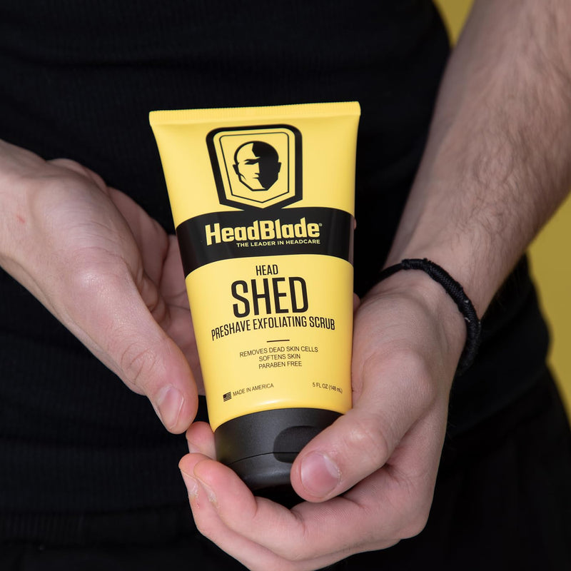 [Australia] - HeadBlade HeadShed Men's Exfoliating Scrub - 5 oz - Face Wash & Cleanser - Removes Dead Skin and Preps for Great Shave 