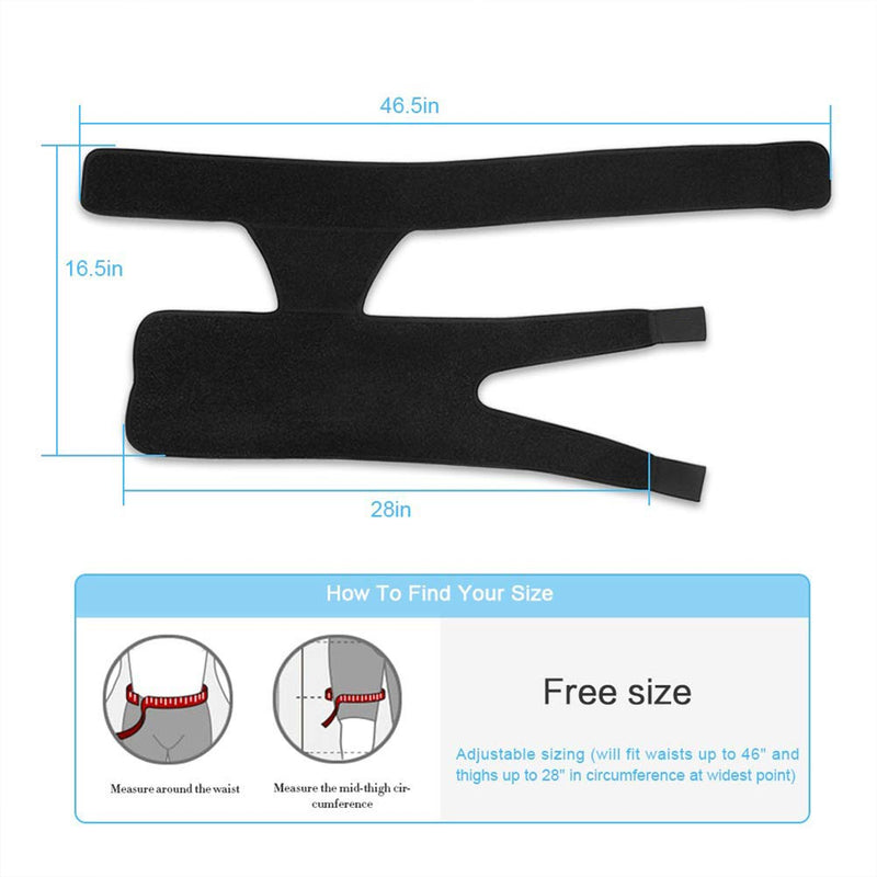 Groin and Hip Brace, Wicking Neoprene, Stay Dry and Comfortable, For Sciatica Pain, Groin Pulls, Hip Flexor Injuries, or Pulled Quads or Hamstrings