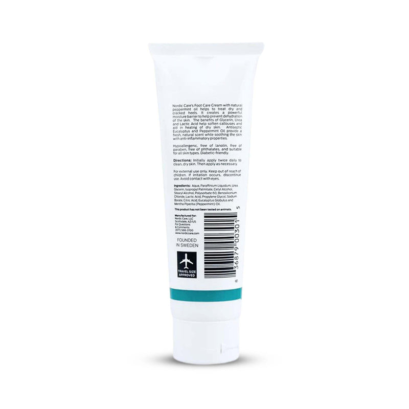 Nordic Care peppermint Foot Care Cream - Intensive Repair Foot Cream With Eucalyptus & peppermint Oil For Dry Feet & Cracked Heels, Foot Care Cream Provide Deep Hydration | (6 oz, Pack of 1) 6 Ounce (Pack of 1)