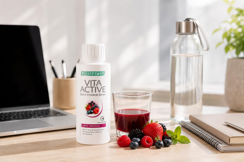 LR Health&Beauty Lifetakt Vita Active Rote Fruchte Care Women Men Drink Every Day Natural Treatment Red Fruit -150 ml./5 fl.oz.