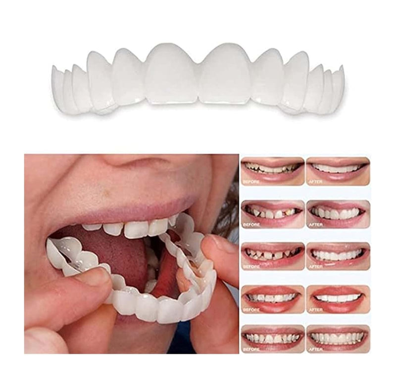 2 Pairs, Temporary Nature and Comfortable to Regain Confident Smile, Men's and Women's Temporary Confident Smile(White) White