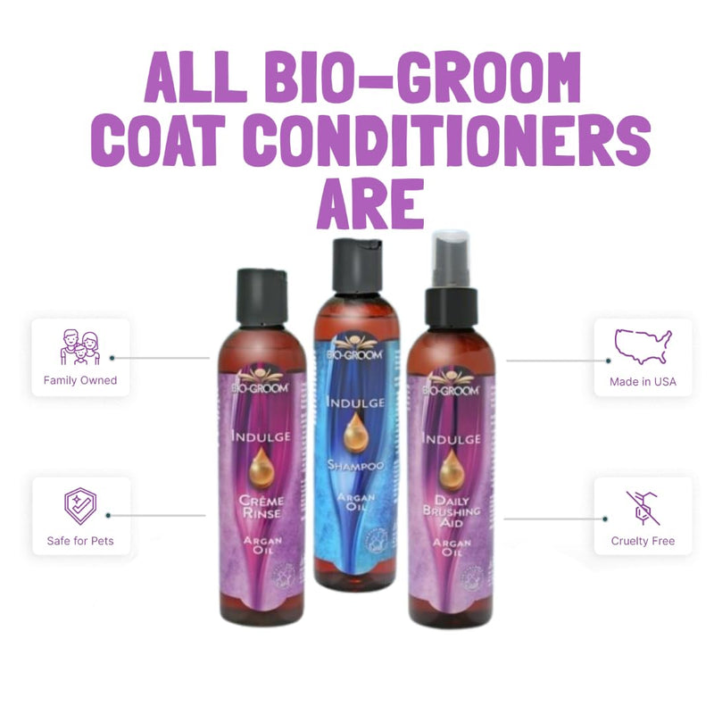 Bio-Groom Indulge Argan Oil Dog Shampoo - Deshedding Dog Bathing Supplies, Puppy Wash, Cat & Dog Grooming Supplies for Sensitive Skin, Cruelty-Free, Made in USA, Dog Products - 8 fl oz 1-Pack - PawsPlanet Australia