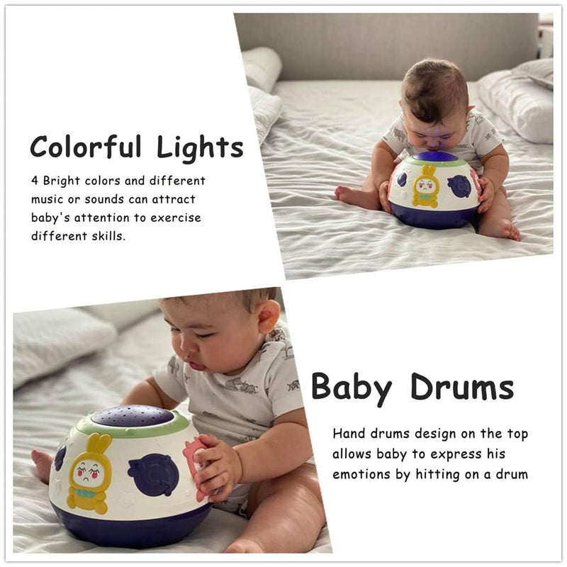 TUMAMA Baby Toy Gifts for Newborn, Toddlers Night Light Star Projector, Baby Sleep Soother Sound Machine, Talking Baby Toys