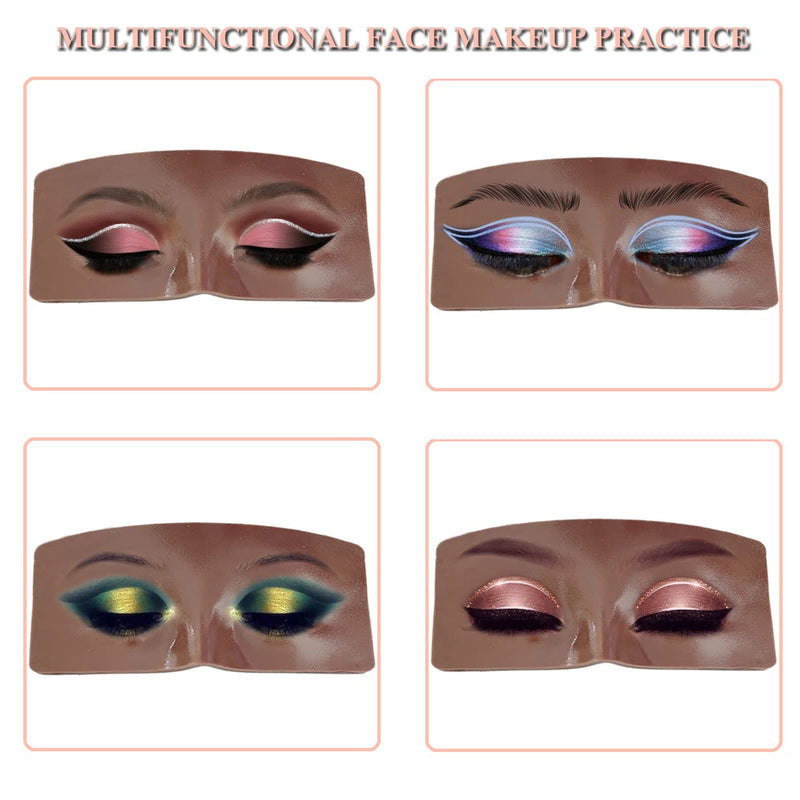 [Australia] - 3D Realistic Makeup Practice Face Board Set With Kit for Professional Artists, Students and Beginners - Eyes and Eyeshadow Training Mannequin #4 
