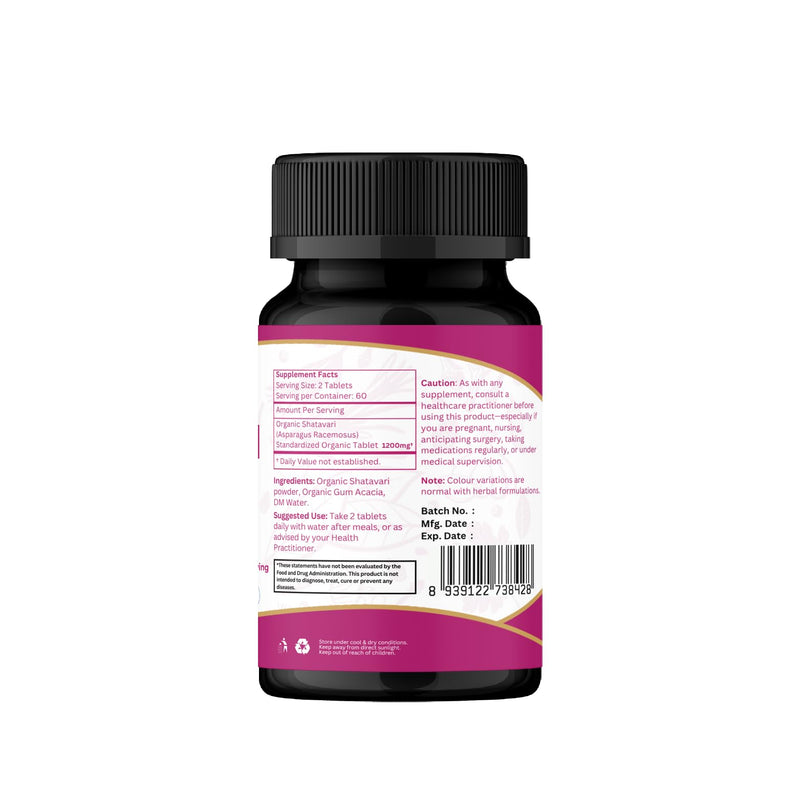 ORGANIC SPREE SHATAVARI 120 Tablets | Asparagus Racemosus (Shatavari) | USDA Organic Certified | Organic and Natural 120tab (1) 1
