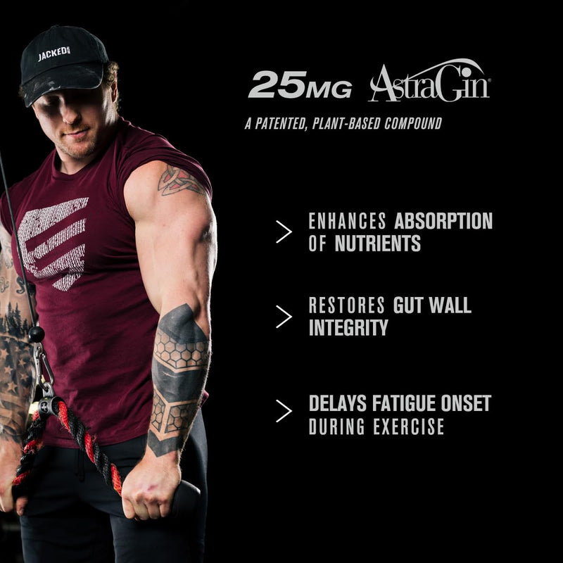 Jacked Factory Build-XT Daily Muscle Builder & Performance Enhancer - Muscle Building Supplement for Muscular Strength & Growth | Trademarked Ingredients Peak02, ElevATP, & Astragin - 60 Veggie Pills 60 Count (Pack of 1)
