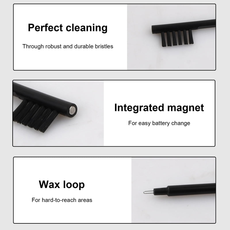 Hearing Aid Filter, Set of 5 (40 Pcs) Ear Wax Filter, Replacement Filter, Cleaning Brush and Cleaning Cloth - for Widex, Phonak, Resound etc