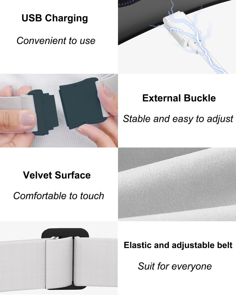 [Australia] - Electric Heating Pad, Portable Cordless Menstrual Heating Pad with 4 Heat Levels and 4 Massage Modes, Fast Large Heating Belly Wrap Belt for Cramps, Back Pain Relief Gifts for Women Girls Her(Black) Black 