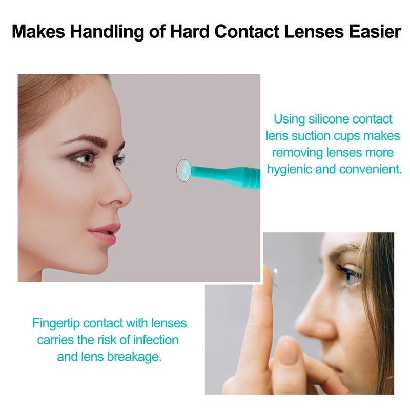 [Australia] - Pack of 4 contact lens suckers, hard lenses, contact lens insertion aid with bottle, silicone contact lens remover with suction cup, contact lens sucker, contact lens helper, lens remover accessories 