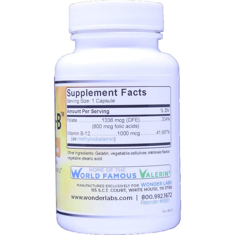 Intrinsic Factor with Folic Acid and Vitamin B-12 1000mcg - 120 Capsules