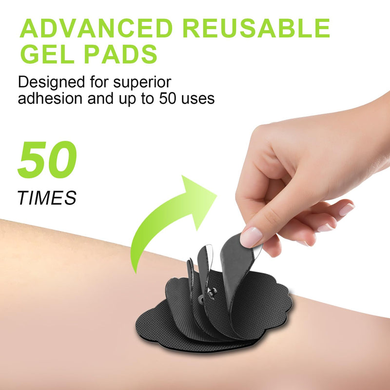 Dual Channel TENS EMS Unit 24 Modes 36 Levels, Upgraded Large Screen Intensity Muscle Stimulator for Back Neck Shoulder Pain Relief, Rechargeable Electric Pulse Massager TENS Machine with 10 Pads Black