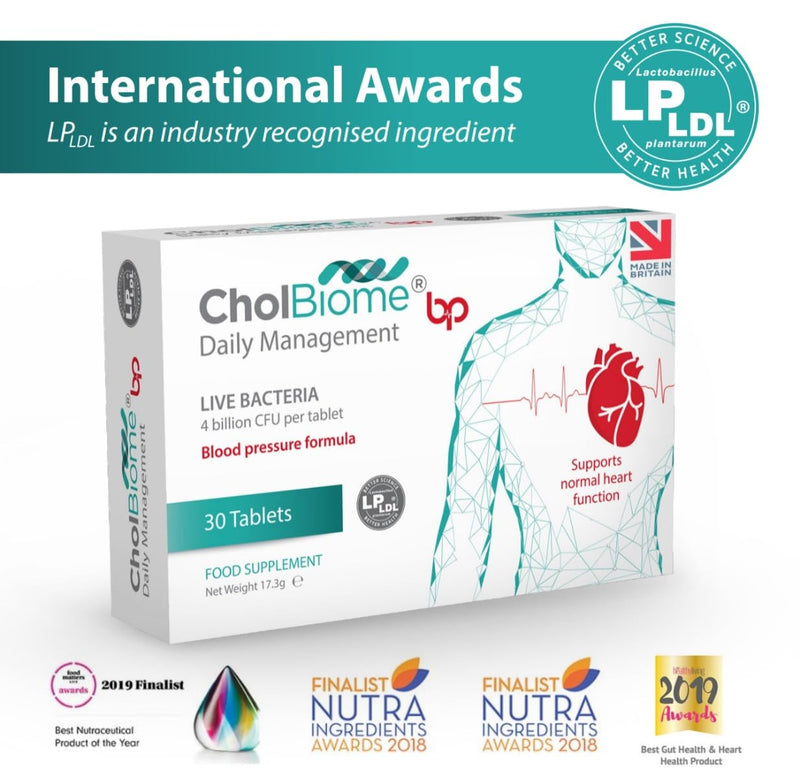 BP Tablets - 30 Tabs, 4 Billion CFU/Serving Source Capsules, Probiotic Blood Pressure Control Supplement, Helps Lowering Cholestrol, Probiotics for Gut Health