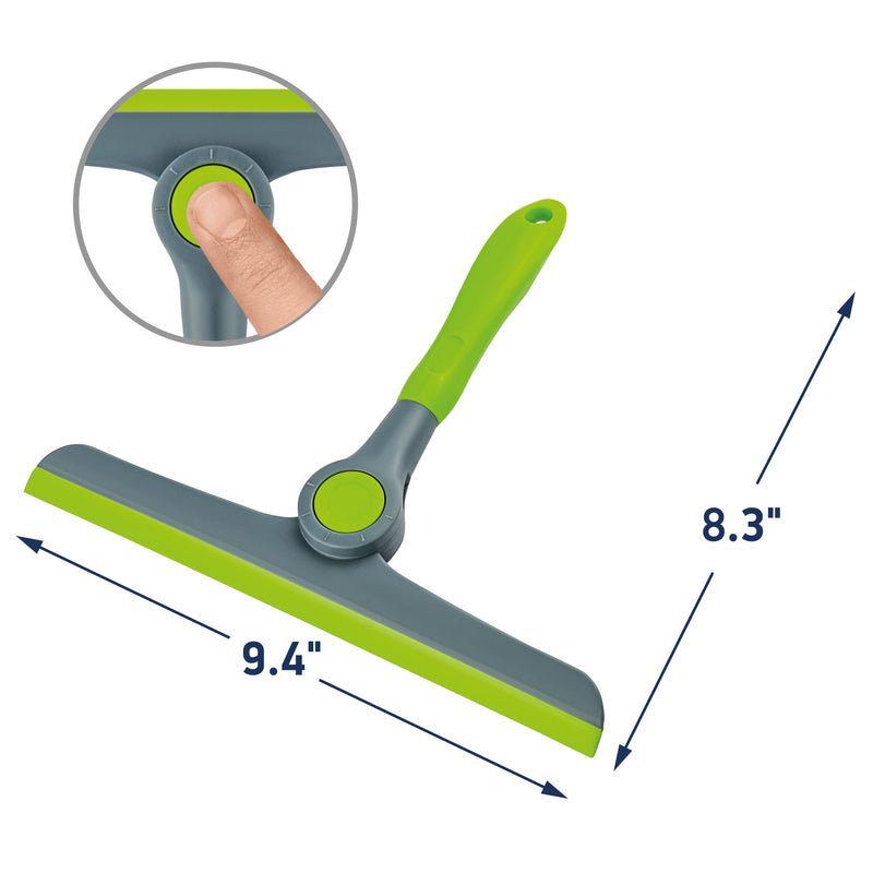 [Australia] - DSV Standard Shower Squeegee for Glass Doors, Squeegee for Window Cleaning, All Purpose Window Cleaner Tool for Car Squeegee,Windshield | Mini Window Squeegee for Home | 10" Blade and 8.3" Long Handle Handheld Squeegee 