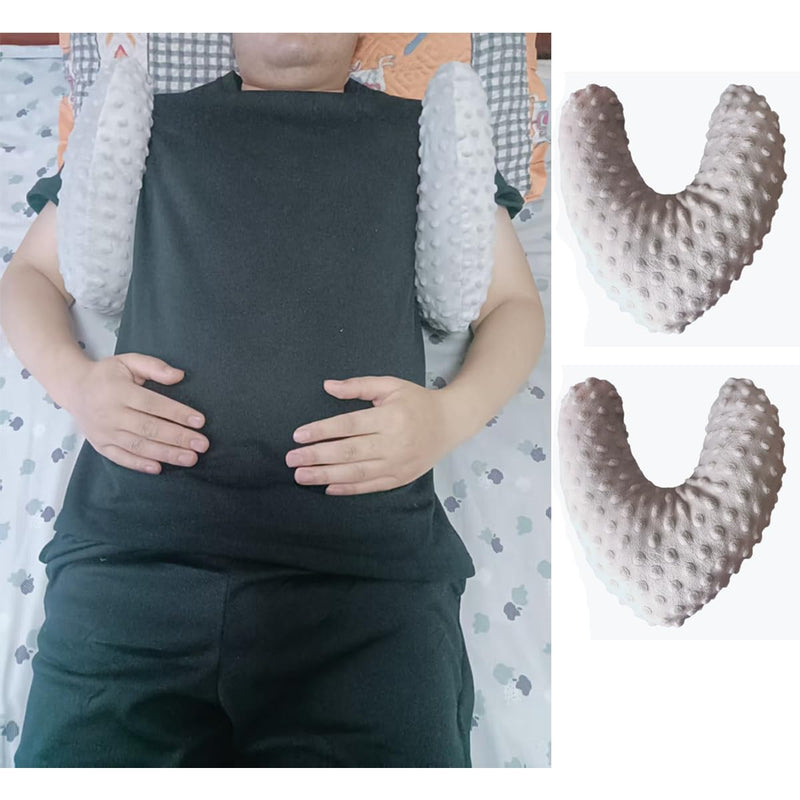 2Pcs Under Arm Support Pillow Mastectomy Pillow Postoperative Nursing Pit Pillow Used For Long-Term Bed Rest To Maintain Axillary Dryness Ventilation Breathability Post Mastectomy Must Haves(Grey)