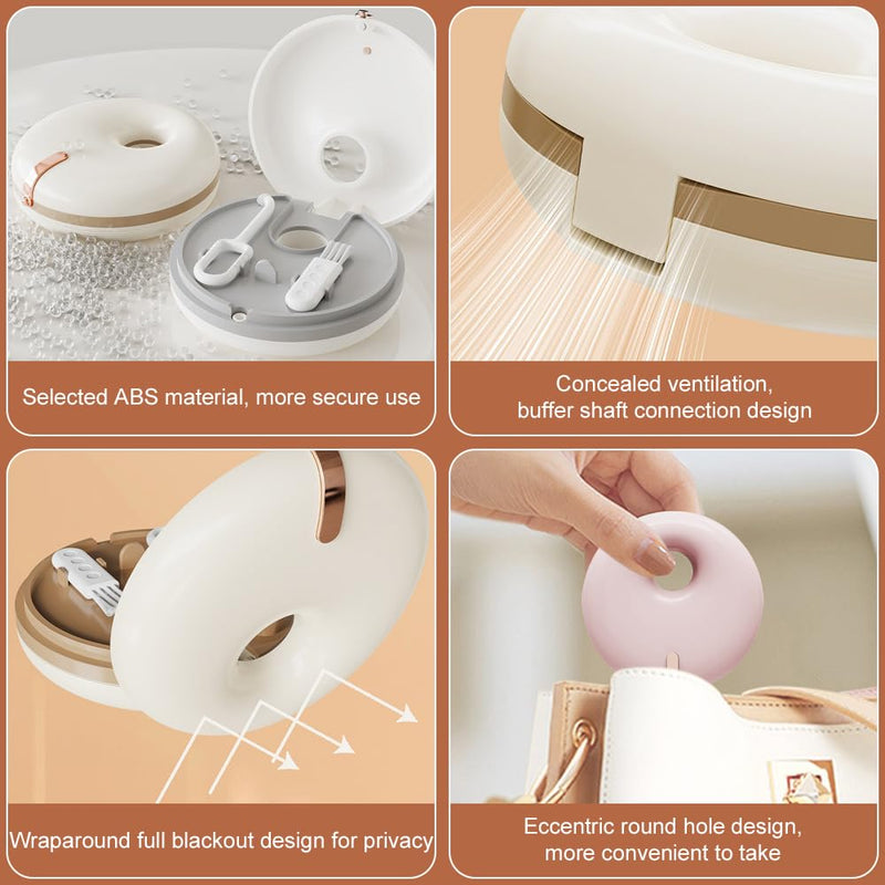 [Australia] - Dzmuero Braces Box, Denture Box, Retainer Case Denture Bath Cleaning Tool, with 1 Aligner Removal Tool and 1 Denture Brush for Braces or Dentures, Pink 