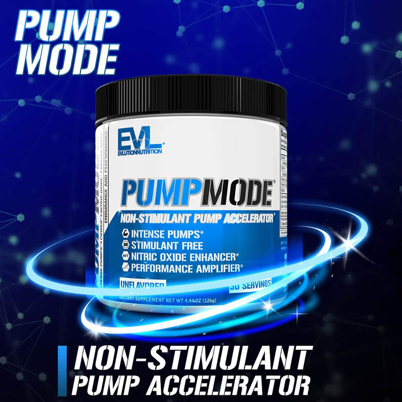 [Australia] - EVL PumpMode Nitric Oxide Supplement - Nitric Oxide Booster Pump Pre Workout Powder with Glycerol and Betaine for Muscle Recovery Growth and Endurance - Stim Free Pre Workout Drink (Unflavored) Unflavored 