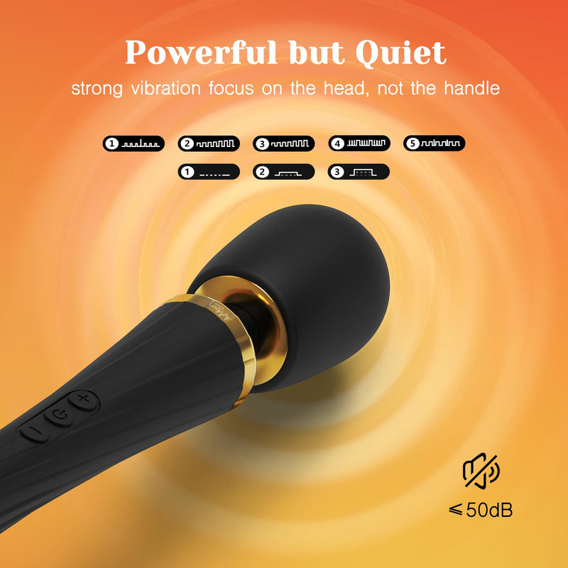 [Australia] - Tracy's Dog Vibrator Wand, Adult Sex Toy for Clitoral Stimulation, Magic Cordless Handheld Powerful Vibrating Massager for Women Partner Play with 5 Vibrations & 3 Speeds Black 