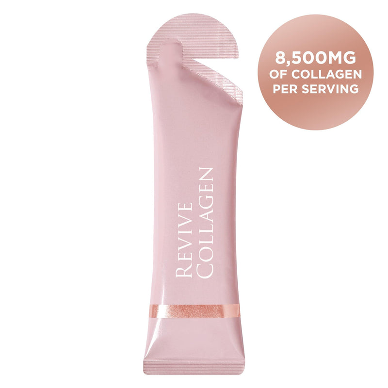 Revive Collagen Premium 8,500mg Hydrolysed Marine Collagen Drink with Added Hyaluronic Acid & Aloe Vera for Healthy Skin, Hair, Nails & Joints | Lemon & Lime | 14 x Sachets (Eco Pack) Lemon & Lime (Eco)