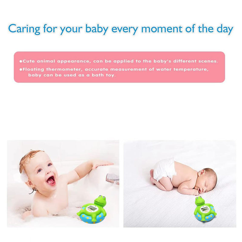 [Australia] - Doli Yearning Baby Bath Thermometer with Room Temperature| Fahrenheit and Celsius|Frog Lovely Shape|Kids' Bathroom Safety Products| Bath Toys… Blue 
