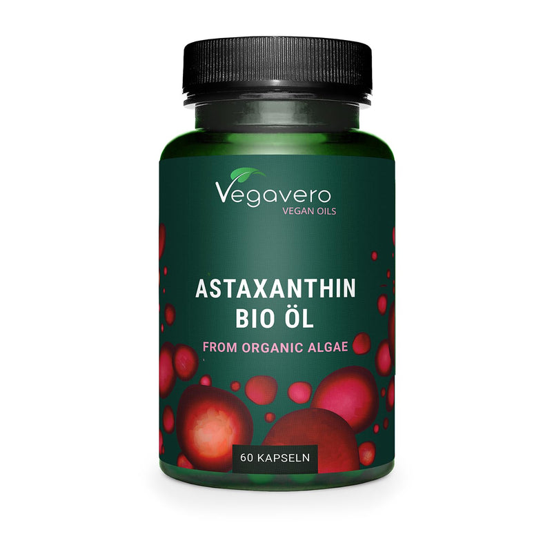 [Australia] - High-dose organic astaxanthin | Natural raw material from the EU – gentle CO2 extraction | Vegan | Algae + olive oil | Laboratory tested | 60 capsules | German production of Vegavero® 