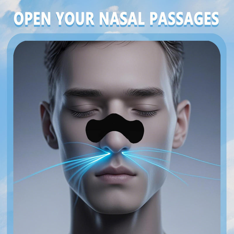 [Australia] - Nasal Strips for Snoring(60 Count),Nose Strips for Breathing,Snoring Solution,Nose Strips,Breath Strips,Nose Opener for Breathing Sleep,Oil & Sweat Proof High-Adhesive Patch,Better Sleep & Anti Snore Black Ôºà60 CountÔºâ 