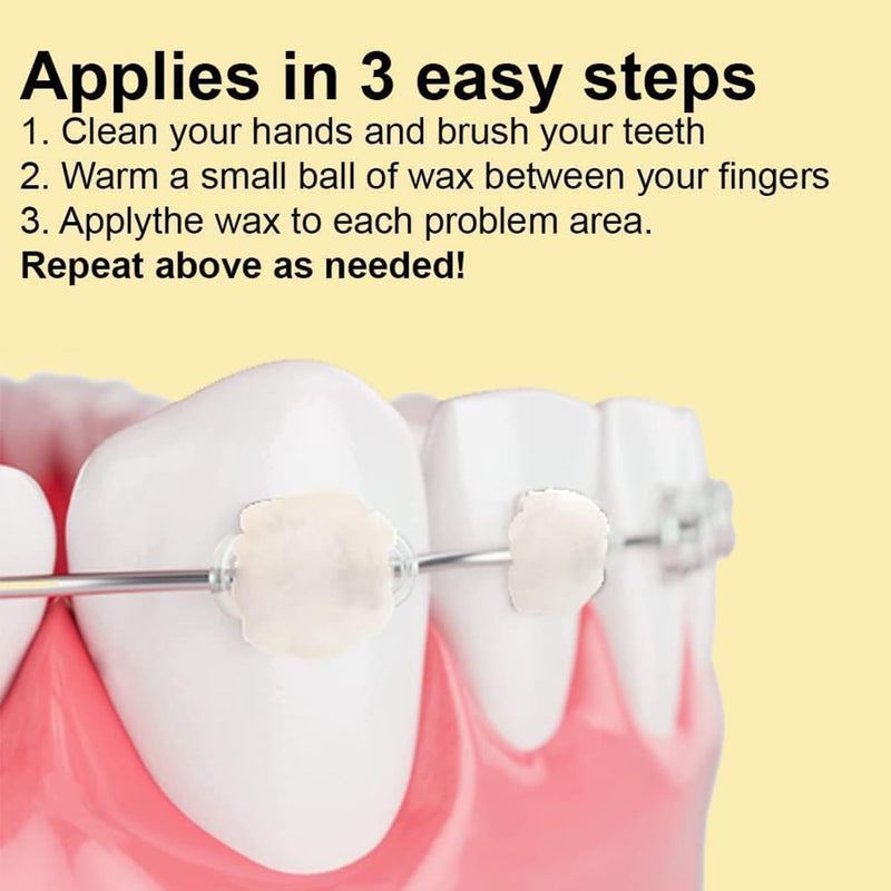[Australia] - Pack of 10 50 strips braces wax, orthodontic wax for braces, strips dental wax orthodontic tooth wax, braces wax to relieve irritation pain 