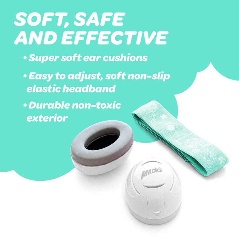 [Australia] - Mack's® Baby Muffs | Baby Ear Muffs Noise Protection | High NRR - 17 Decibels | Noise Cancelling Headphones for Babies & Toddlers | Ages 3-36 Months 