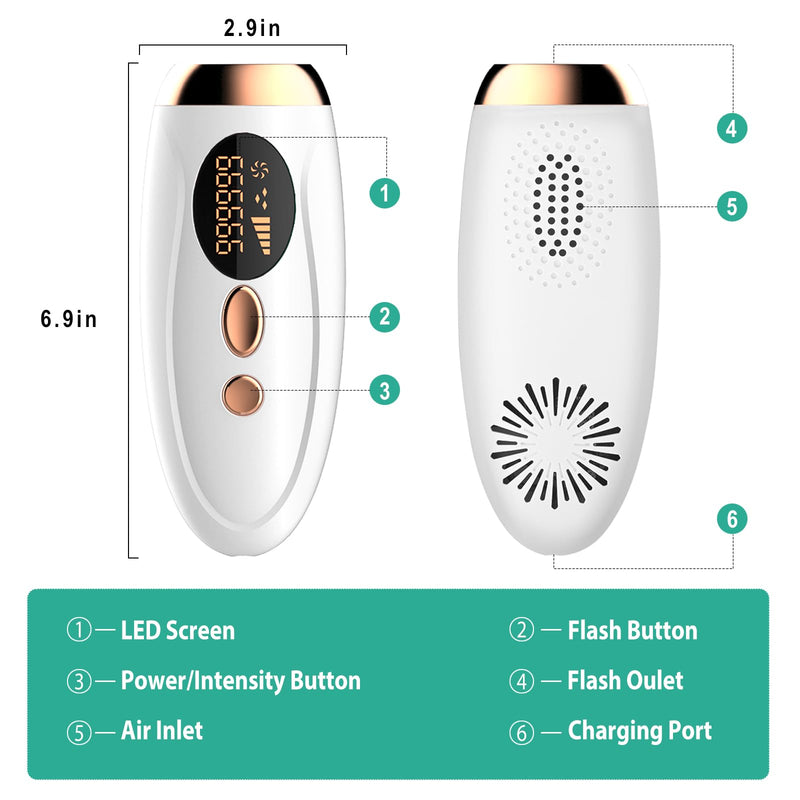 [Australia] - IPL Hair Removal,Laser Hair Removal At-Home for Women Men, 999,999 Flashes Permanent Hair Removal Device on Facial Legs Arms Bikini Line 