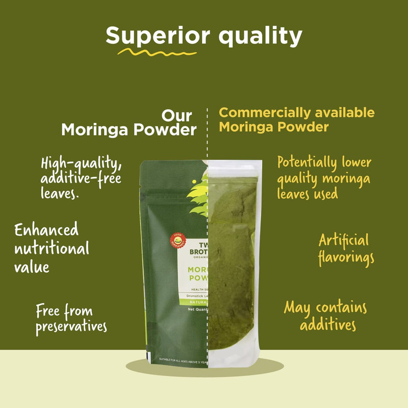 Moringa Oleifera Powder| 100% Pure Immunity Booster|Vitamin C, Iron| 12 Oz 3.5 Ounce (Pack of 3)