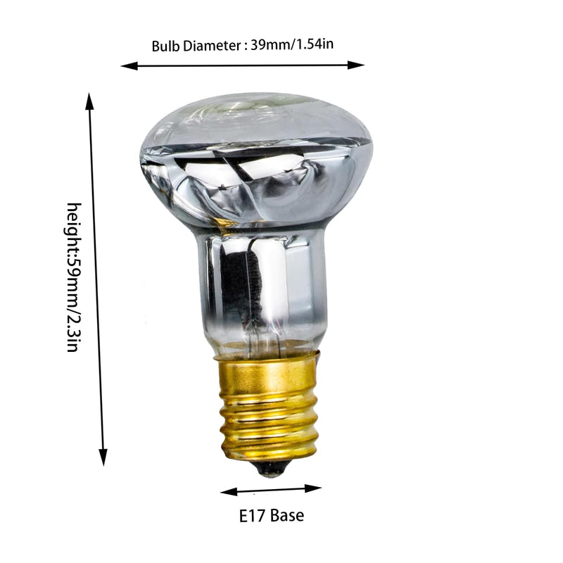 [Australia] - 4 Pack Lava Lamp Bulb 120V R39 E17 30W Reflector Type Bulb,Glitter Lamps Bedroom and Office Replacement Bulbs for Lava Lamps 