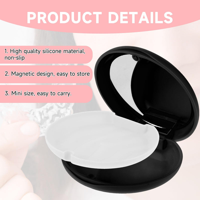 [Australia] - Bewudy braces box, braces box with magnetic buckle, denture box, braces storage, braces box, prosthesis box, tooth splint box for prostheses, bite splint, grinding splint (black). 