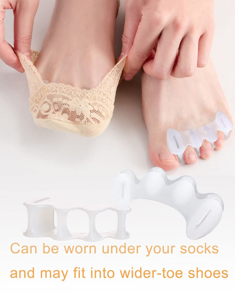 [Australia] - 2Pairs Toe Separators Toe Spacers for Women Men to Correct Bunion, Relieve Feet Pain, Foot Alignment, Toe Straighteners for Hammertoes, Plantar Fasciitis (M, Women Shoe Size 9-12.5, Men: 7-11) M, Women Shoe Size 9-12.5, Men: 7-11 
