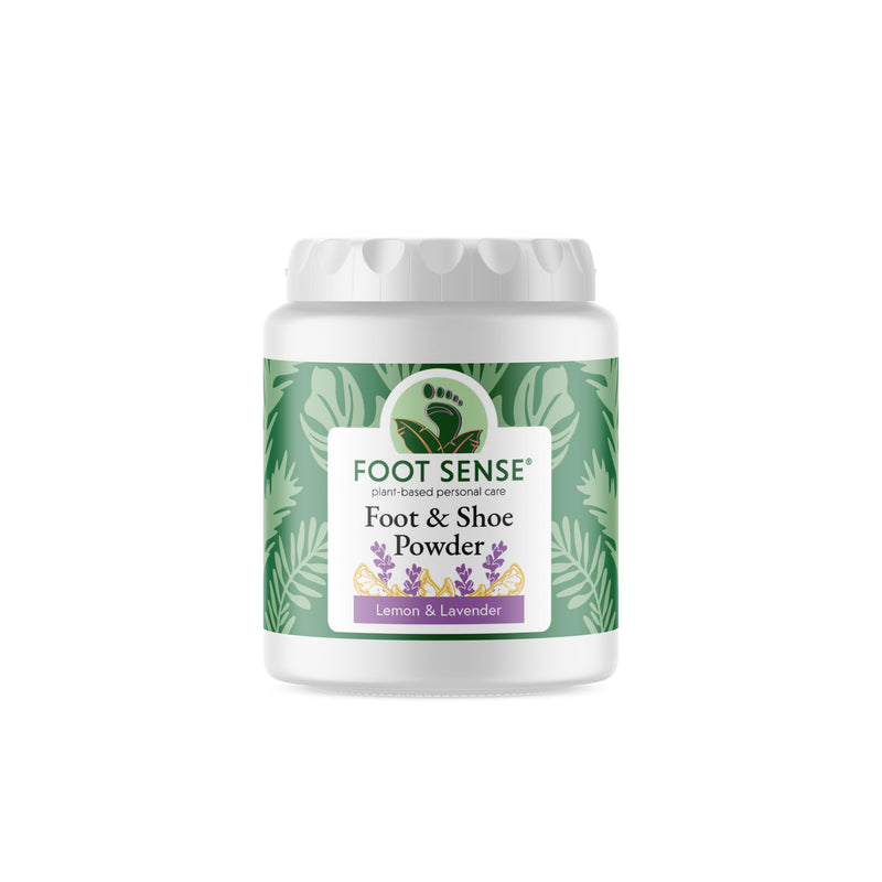 FOOT SENSE All Natural Foot & Shoe Powder, Foot Deodorant, Talc-Free, Odor Eliminator, Disinfects & Deodorizes, Long-Lasting up to 6 Months Safe for Men, Women, Kids, Athletes, 50g (4 Pack)