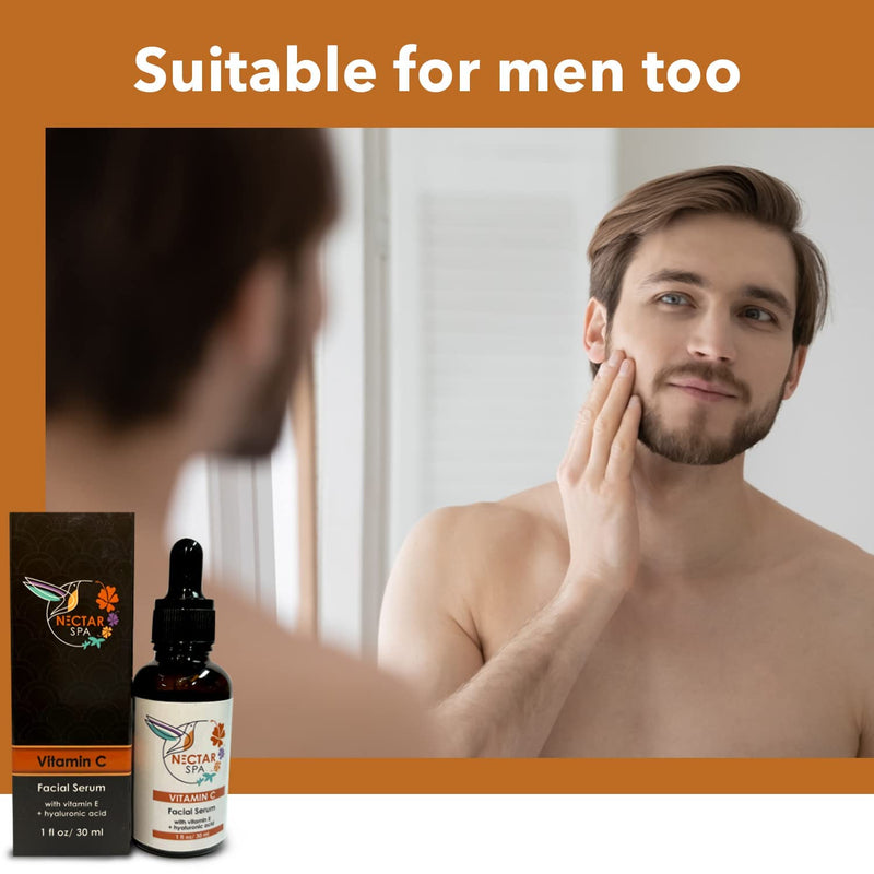 Vitamin C Facial Serum with Vitamin E + Hyaluronic Acid - 1 fl oz/ 30ml