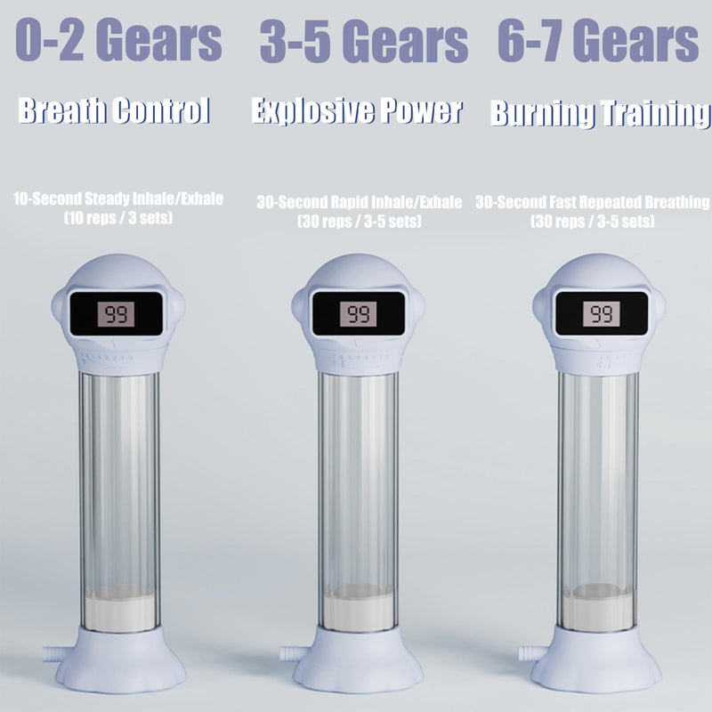 [Australia] - Breathing Dumbbell Trainer, Adjustable Resistance Breathing Exercise Device for Lung Capacity Training, Portable and Easy to Clean, Suitable for All Ages 