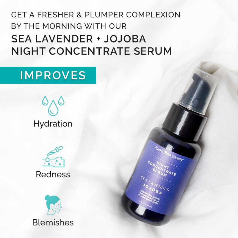 Night Concentrate Serum with Sea Lavender and Jojoba by Vitamins and Sea beauty