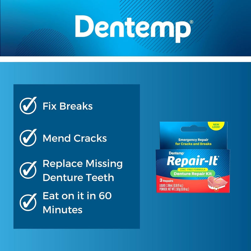 [Australia] - Repair-It Denture Repair Kit, Zinc Free 1 kit 